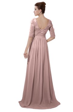 ColsBM Emily Blush Pink Casual A-line Sabrina Elbow Length Sleeve Backless Beaded Bridesmaid Dresses