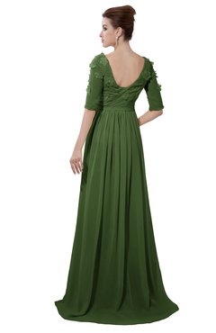 ColsBM Emily Garden Green Casual A-line Sabrina Elbow Length Sleeve Backless Beaded Bridesmaid Dresses