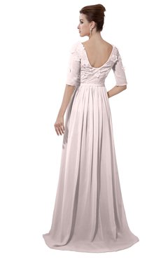 ColsBM Emily Light Pink Casual A-line Sabrina Elbow Length Sleeve Backless Beaded Bridesmaid Dresses
