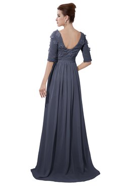ColsBM Emily Nightshadow Blue Casual A-line Sabrina Elbow Length Sleeve Backless Beaded Bridesmaid Dresses