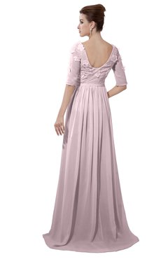 ColsBM Emily Pale Lilac Casual A-line Sabrina Elbow Length Sleeve Backless Beaded Bridesmaid Dresses