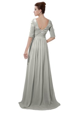 ColsBM Emily Platinum Casual A-line Sabrina Elbow Length Sleeve Backless Beaded Bridesmaid Dresses