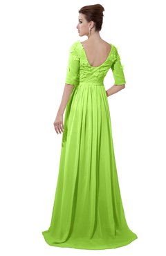 ColsBM Emily Sharp Green Casual A-line Sabrina Elbow Length Sleeve Backless Beaded Bridesmaid Dresses