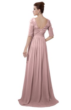 ColsBM Emily Silver Pink Casual A-line Sabrina Elbow Length Sleeve Backless Beaded Bridesmaid Dresses
