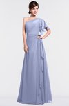 ColsBM Louisa Blue Heron Simple A-line Short Sleeve Half Backless Floor Length Ruffles Bridesmaid Dresses
