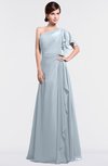 ColsBM Louisa Illusion Blue Simple A-line Short Sleeve Half Backless Floor Length Ruffles Bridesmaid Dresses