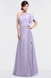 ColsBM Louisa Pastel Lilac Simple A-line Short Sleeve Half Backless Floor Length Ruffles Bridesmaid Dresses