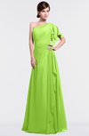 ColsBM Louisa Sharp Green Simple A-line Short Sleeve Half Backless Floor Length Ruffles Bridesmaid Dresses