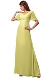 ColsBM Alaia Daffodil Modest Short Sleeve Chiffon Floor Length Beading Bridesmaid Dresses