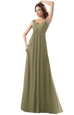 ColsBM Diana Boa Modest Empire Thick Straps Zipper Floor Length Ruching Prom Dresses