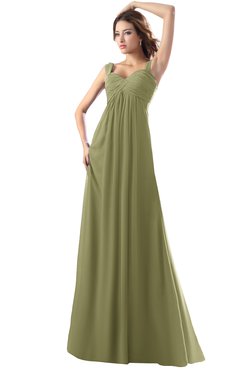 ColsBM Diana Cedar Modest Empire Thick Straps Zipper Floor Length Ruching Prom Dresses
