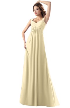 ColsBM Diana Cornhusk Modest Empire Thick Straps Zipper Floor Length Ruching Prom Dresses