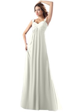 ColsBM Diana Cream Modest Empire Thick Straps Zipper Floor Length Ruching Prom Dresses