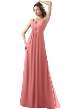 ColsBM Diana Lantana Modest Empire Thick Straps Zipper Floor Length Ruching Prom Dresses