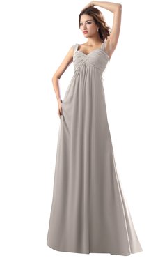 ColsBM Diana Mushroom Modest Empire Thick Straps Zipper Floor Length Ruching Prom Dresses