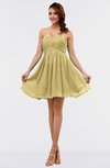 ColsBM Amani New Wheat Simple Sleeveless Zip up Short Ruching Party Dresses