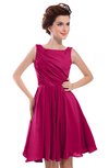 ColsBM Courtney Beetroot Purple Modest A-line Bateau Sleeveless Zip up Ruching Homecoming Dresses