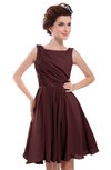 ColsBM Courtney Burgundy Modest A-line Bateau Sleeveless Zip up Ruching Homecoming Dresses