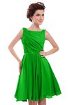 ColsBM Courtney Classic Green Modest A-line Bateau Sleeveless Zip up Ruching Homecoming Dresses