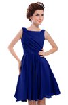 ColsBM Courtney Electric Blue Modest A-line Bateau Sleeveless Zip up Ruching Homecoming Dresses