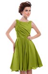 ColsBM Courtney Green Oasis Modest A-line Bateau Sleeveless Zip up Ruching Homecoming Dresses