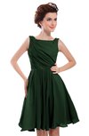 ColsBM Courtney Hunter Green Modest A-line Bateau Sleeveless Zip up Ruching Homecoming Dresses