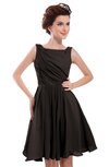 ColsBM Courtney Java Modest A-line Bateau Sleeveless Zip up Ruching Homecoming Dresses