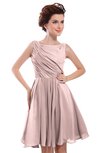 ColsBM Courtney Pastel Pink Modest A-line Bateau Sleeveless Zip up Ruching Homecoming Dresses