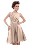 ColsBM Courtney Peach Puree Modest A-line Bateau Sleeveless Zip up Ruching Homecoming Dresses
