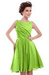ColsBM Courtney Sharp Green Modest A-line Bateau Sleeveless Zip up Ruching Homecoming Dresses