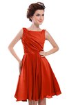 ColsBM Courtney Tangerine Tango Modest A-line Bateau Sleeveless Zip up Ruching Homecoming Dresses