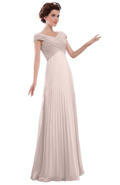 ColsBM Elise Silver Peony Casual V-neck Zipper Chiffon Pleated Bridesmaid Dresses