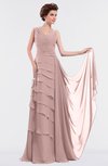 ColsBM Tessa Bridal Rose Romantic Sleeveless Zip up Chiffon Floor Length Tiered Bridesmaid Dresses