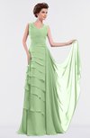 ColsBM Tessa Gleam Romantic Sleeveless Zip up Chiffon Floor Length Tiered Bridesmaid Dresses