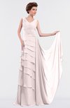 ColsBM Tessa Light Pink Romantic Sleeveless Zip up Chiffon Floor Length Tiered Bridesmaid Dresses