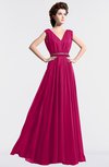 ColsBM Cordelia Beetroot Purple Vintage A-line Sleeveless Chiffon Floor Length Pleated Bridesmaid Dresses