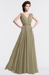 ColsBM Cordelia Candied Ginger Vintage A-line Sleeveless Chiffon Floor Length Pleated Bridesmaid Dresses