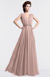 ColsBM Cordelia Dusty Rose Vintage A-line Sleeveless Chiffon Floor Length Pleated Bridesmaid Dresses