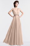 ColsBM Cordelia Fresh Salmon Vintage A-line Sleeveless Chiffon Floor Length Pleated Bridesmaid Dresses