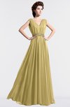 ColsBM Cordelia Gold Vintage A-line Sleeveless Chiffon Floor Length Pleated Bridesmaid Dresses