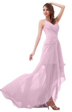 ColsBM Paige Fairy Tale Romantic One Shoulder Sleeveless Brush Train Ruching Bridesmaid Dresses