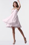 ColsBM Estelle Blush Modest A-line One Shoulder Criss-cross Straps Short Ruching Bridesmaid Dresses
