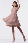 ColsBM Estelle Nectar Pink Modest A-line One Shoulder Criss-cross Straps Short Ruching Bridesmaid Dresses