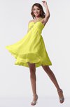 ColsBM Estelle Pale Yellow Modest A-line One Shoulder Criss-cross Straps Short Ruching Bridesmaid Dresses