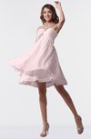 ColsBM Estelle Petal Pink Modest A-line One Shoulder Criss-cross Straps Short Ruching Bridesmaid Dresses