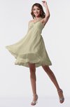 ColsBM Estelle Putty Modest A-line One Shoulder Criss-cross Straps Short Ruching Bridesmaid Dresses