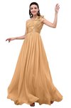 ColsBM Leilani Apricot Cinderella A-line Asymmetric Neckline Sleeveless Zipper Chiffon Bridesmaid Dresses