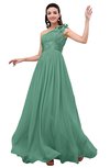 ColsBM Leilani Beryl Green Cinderella A-line Asymmetric Neckline Sleeveless Zipper Chiffon Bridesmaid Dresses