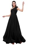 ColsBM Leilani Black Cinderella A-line Asymmetric Neckline Sleeveless Zipper Chiffon Bridesmaid Dresses