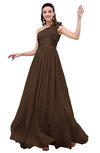 ColsBM Leilani Chocolate Brown Cinderella A-line Asymmetric Neckline Sleeveless Zipper Chiffon Bridesmaid Dresses